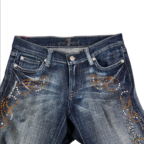 ❌❌SOLD❌❌. 7 For All Mankind Rhinestone jeans - Size 26 - Picture 2 of 8